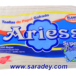 Papel toalla Ariess blanca 200 doble hoja
