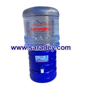 Surtidor (dispensador) azul + Envase + Bidon de Agua mineral San Mateo 20 Lt