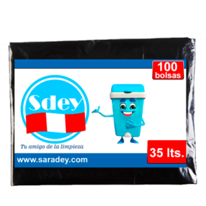 Bolsa para basura de 35 litros x 100 unidades  (medida de 54 x 74)
