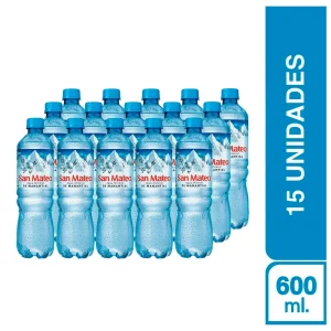 Agua mineral San Mateo sin gas de 600 ml x 15 unidades