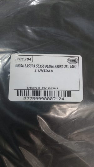 Bolsa para basura 25 litros x 100 unidades