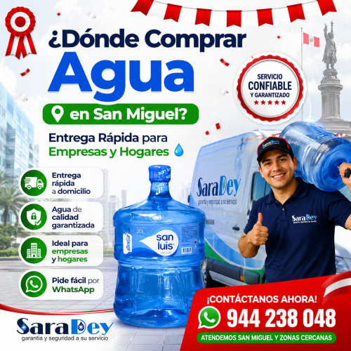 En este momento estás viendo ¿Dónde Comprar un Bidón de Agua en San Miguel? Distribuidor con Entrega a Domicilio Rápida