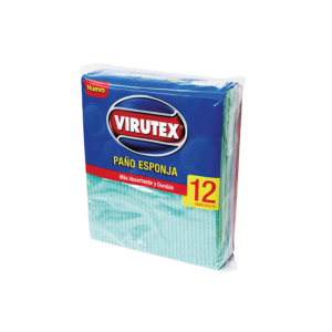 Paños esponja Virutex absorvente x 12 unidades.