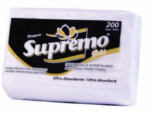 Papel Toalla Interfoleado SUPREMO Gold – 200 hojas x 20 paquetes