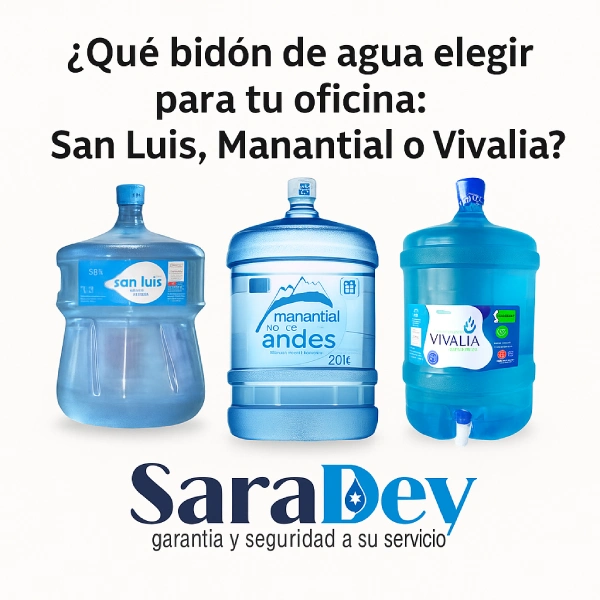 En este momento estás viendo ¿Qué bidón de agua elegir para tu oficina: San Luis, Manantial o Vivalia?