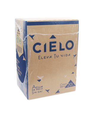 Caja de gua de mesa Cielo de 20 litros con caño incorporado – caja descartable